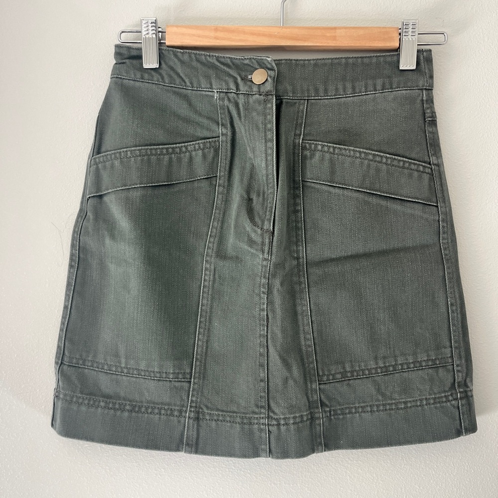 H&M Olive Mini Skirt
